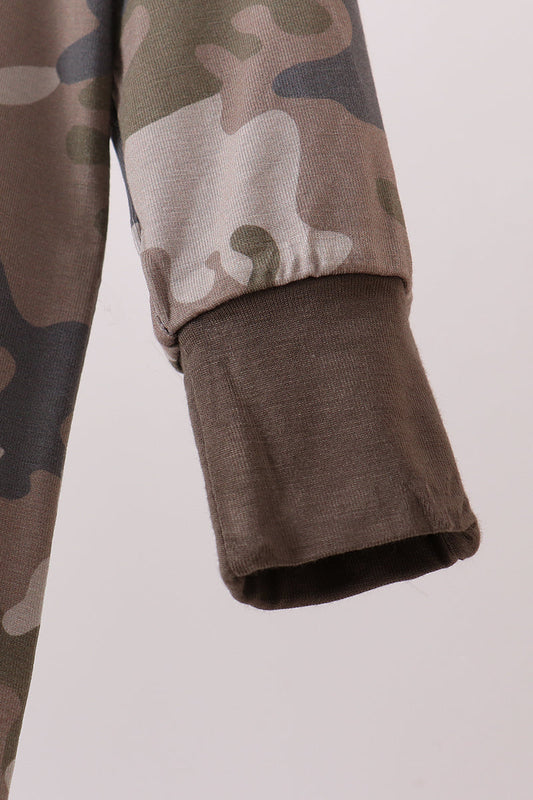 Baby Camo Zip Front Romper