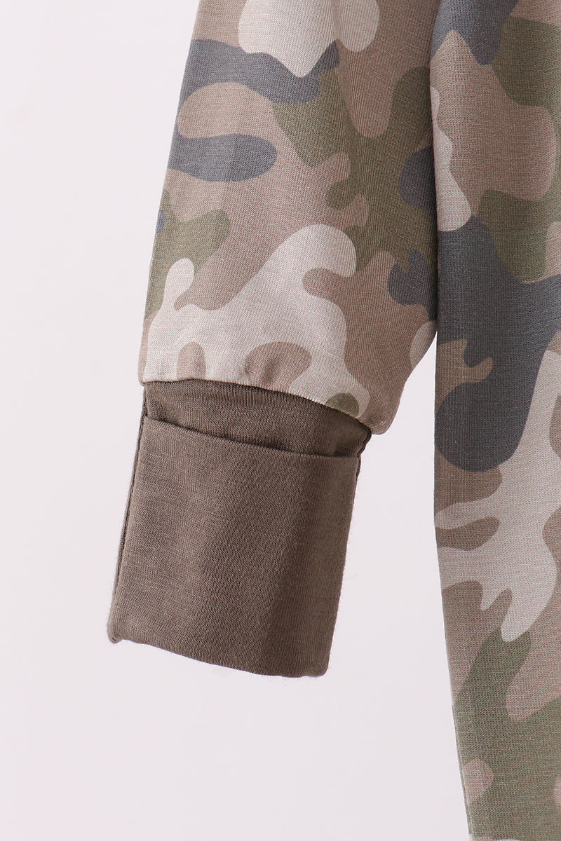 Baby Camo Zip Front Romper