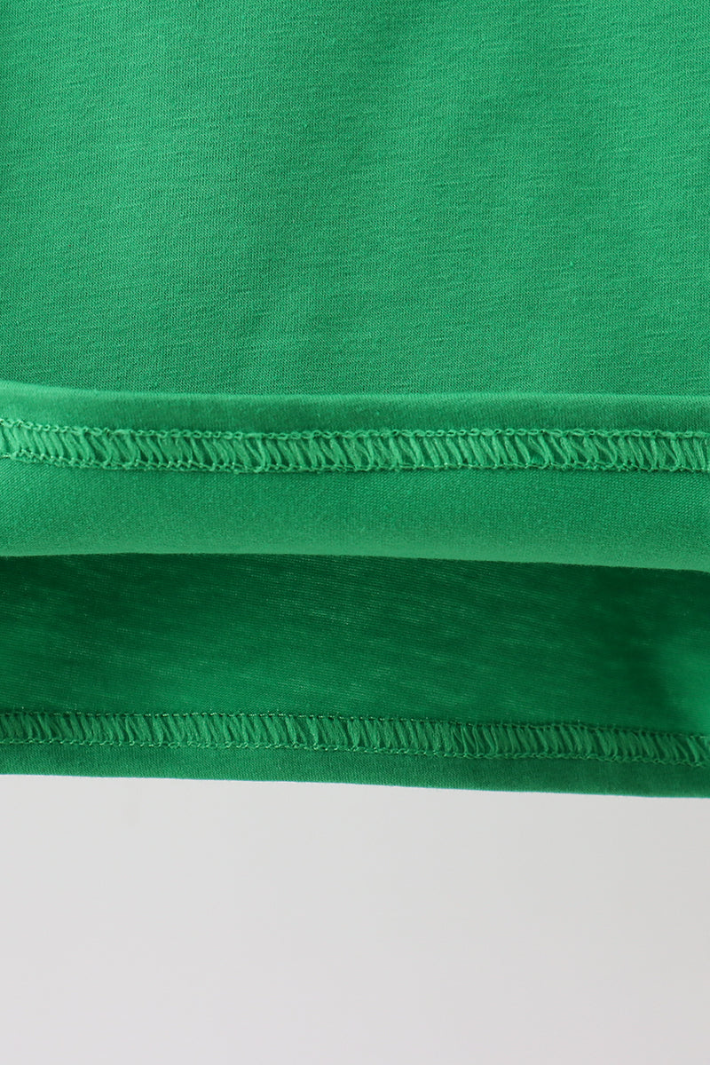 Classic Green Christmas Tree Appliqué Shirt