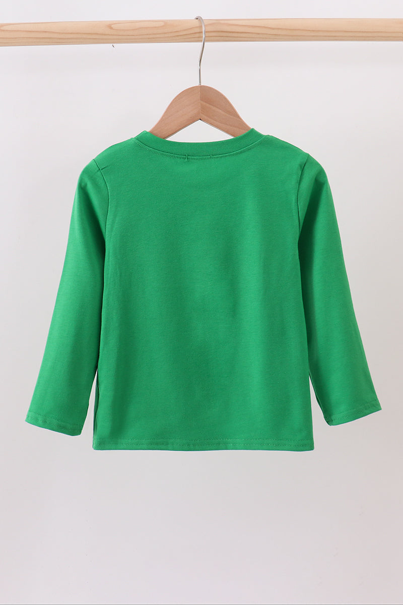 Classic Green Christmas Tree Appliqué Shirt