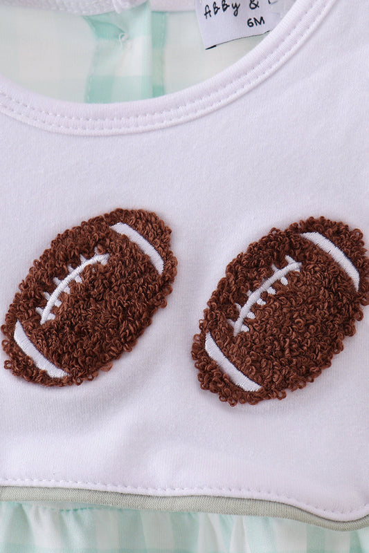 Football French Knot - Green Bubble