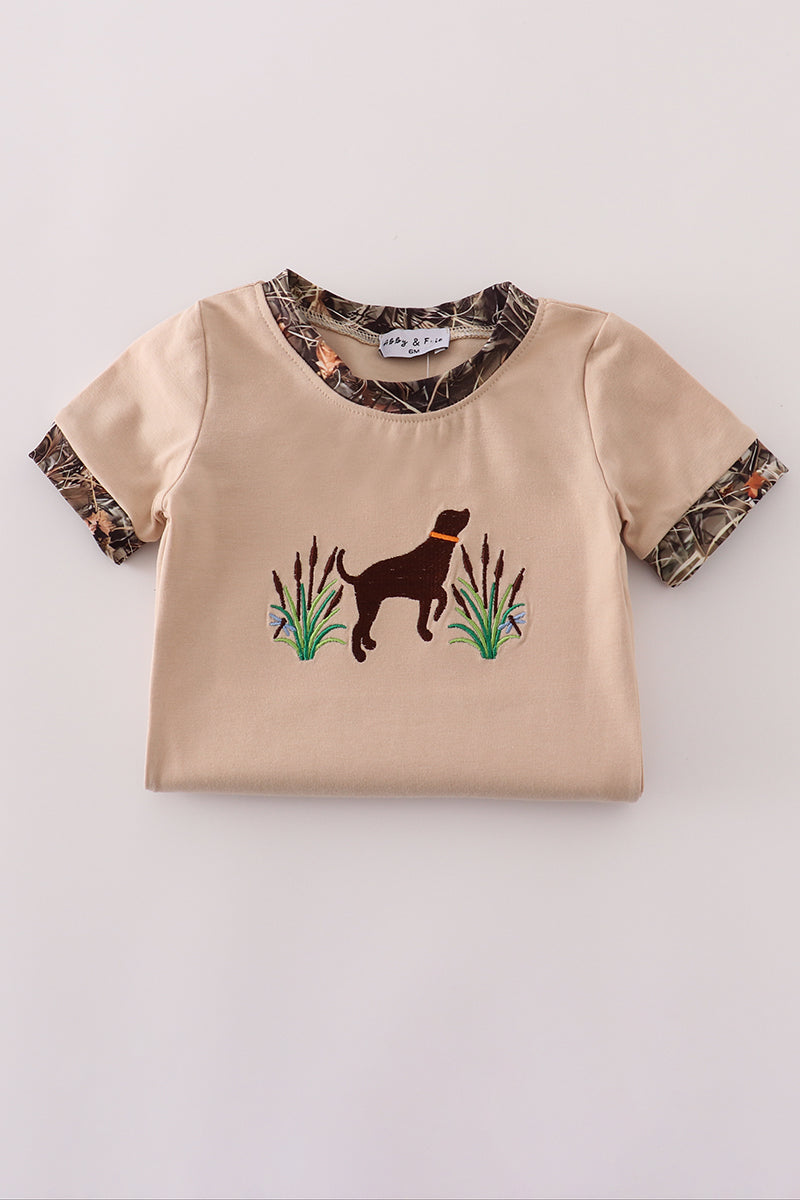 Retriever Romper with Camo Trim