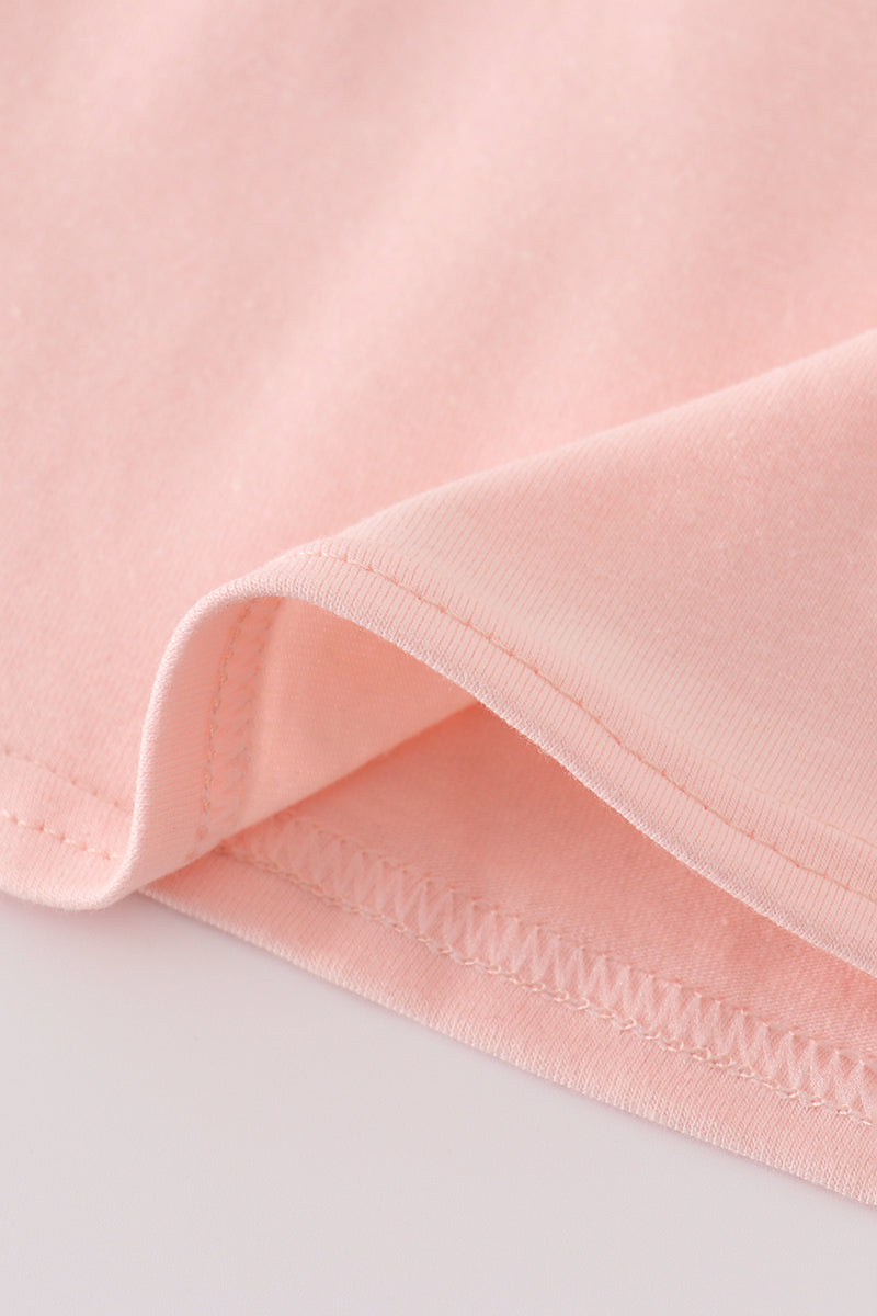 Pumpkin Patch Flutter Sleeve Dress – Soft Pink