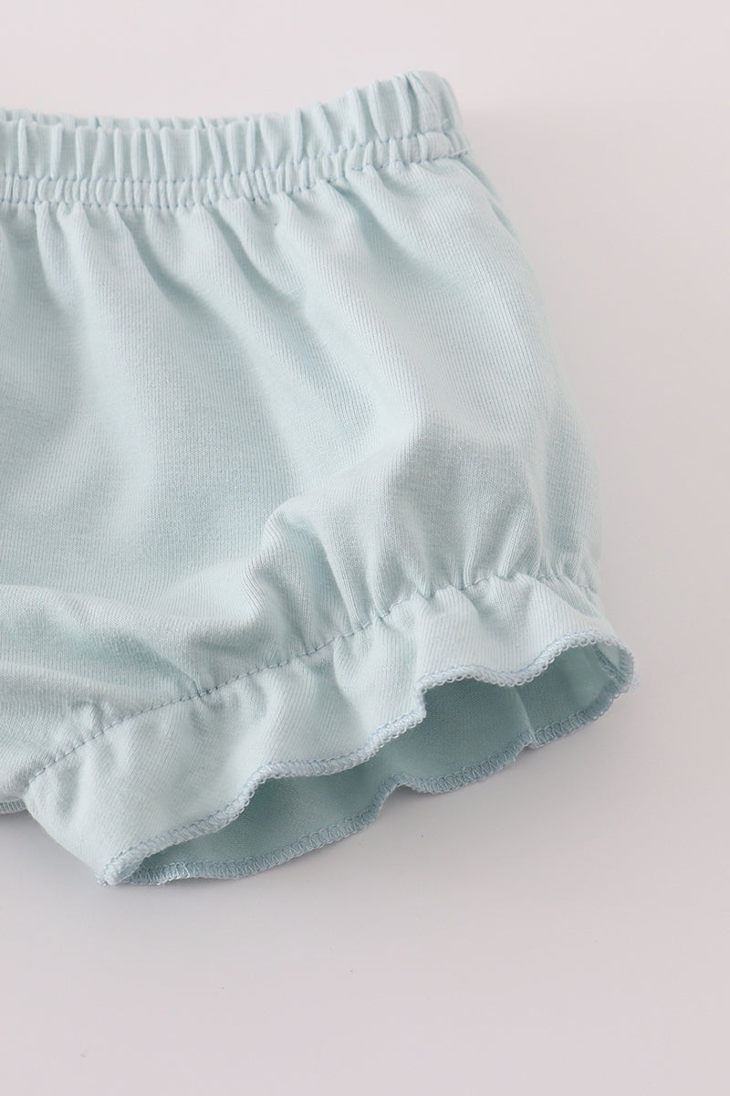Pastel Pumpkin Flutter Sleeve Top & Bloomer Set – Baby Girl Fall Outfit