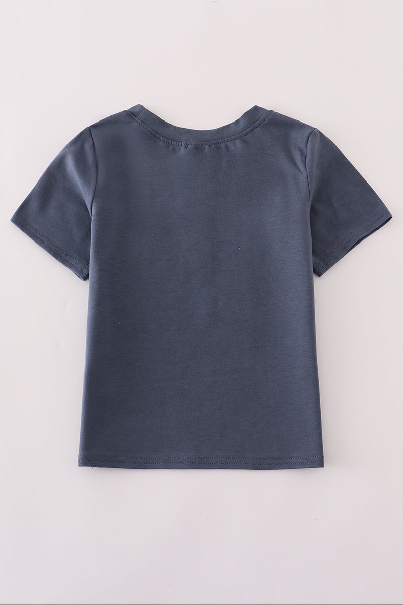 Pumpkin Embroidered Top