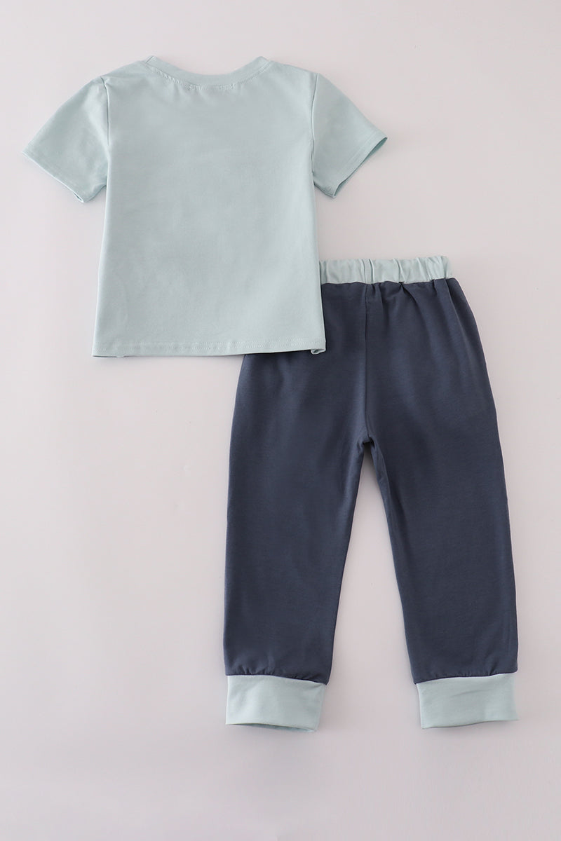 Pastel Pumpkin Graphic Tee & Jogger Set – Unisex Fall Outfit for Toddlers