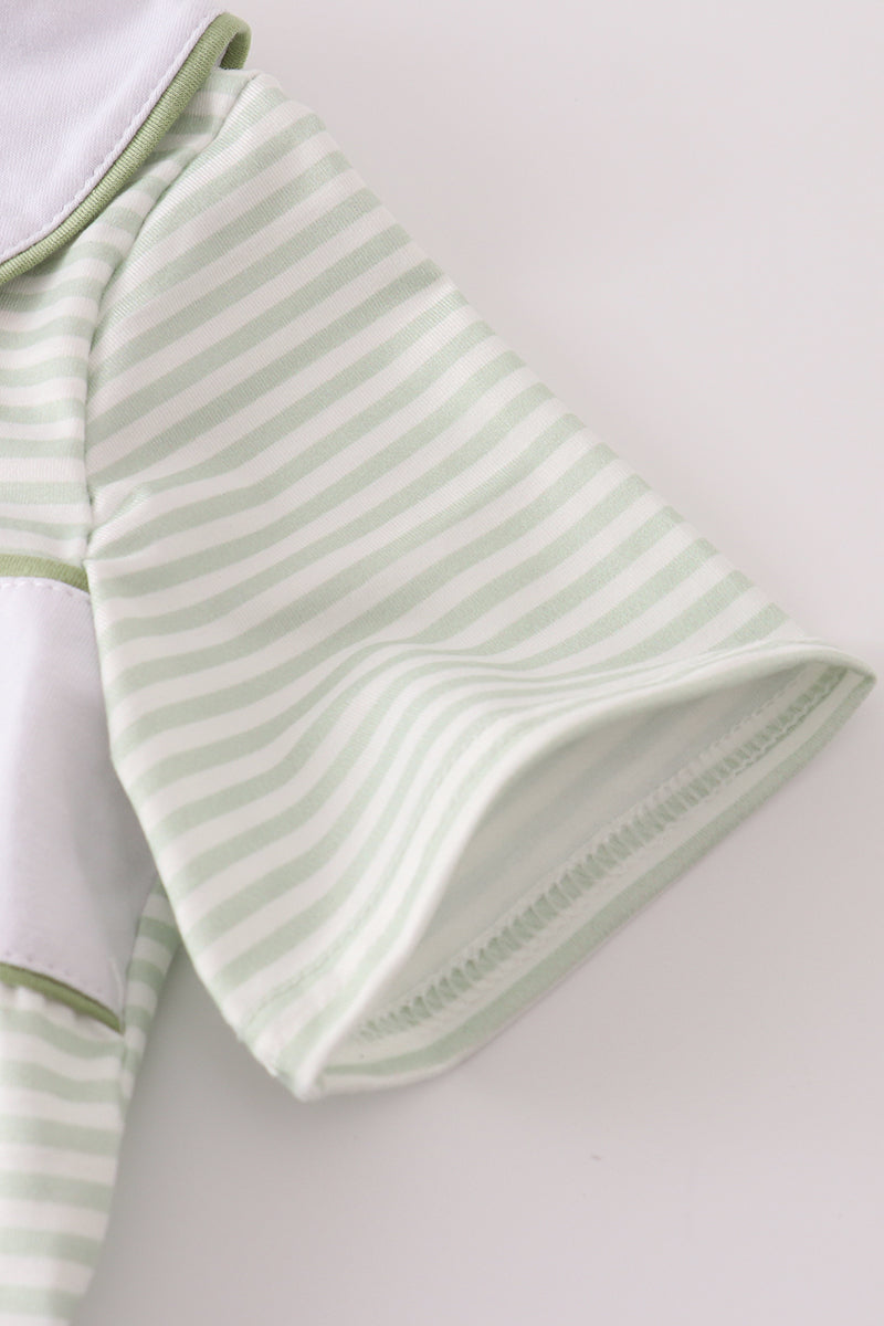 Boys Green Turkey Top & Pants Set