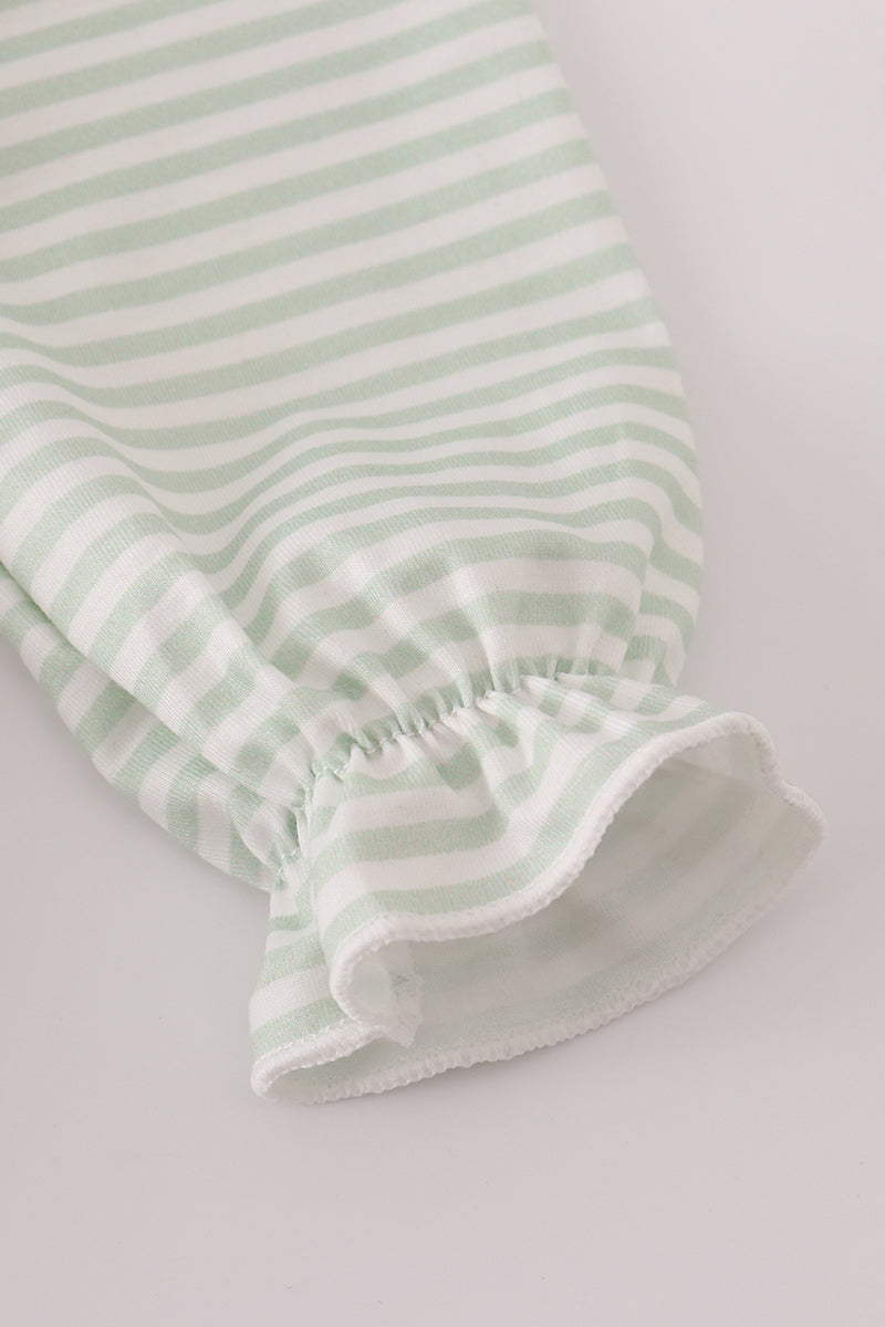 Baby Sage Green Turkey Romper
