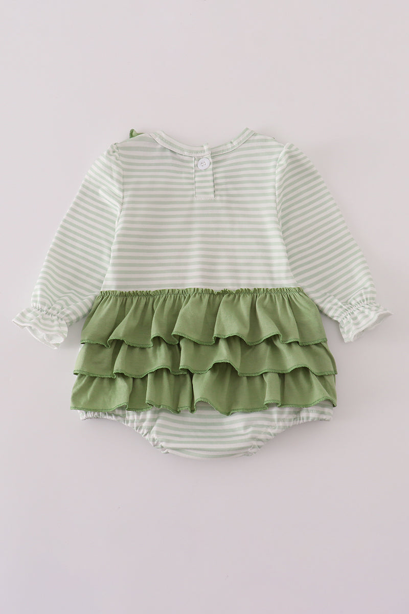 Baby Sage Green Turkey Romper