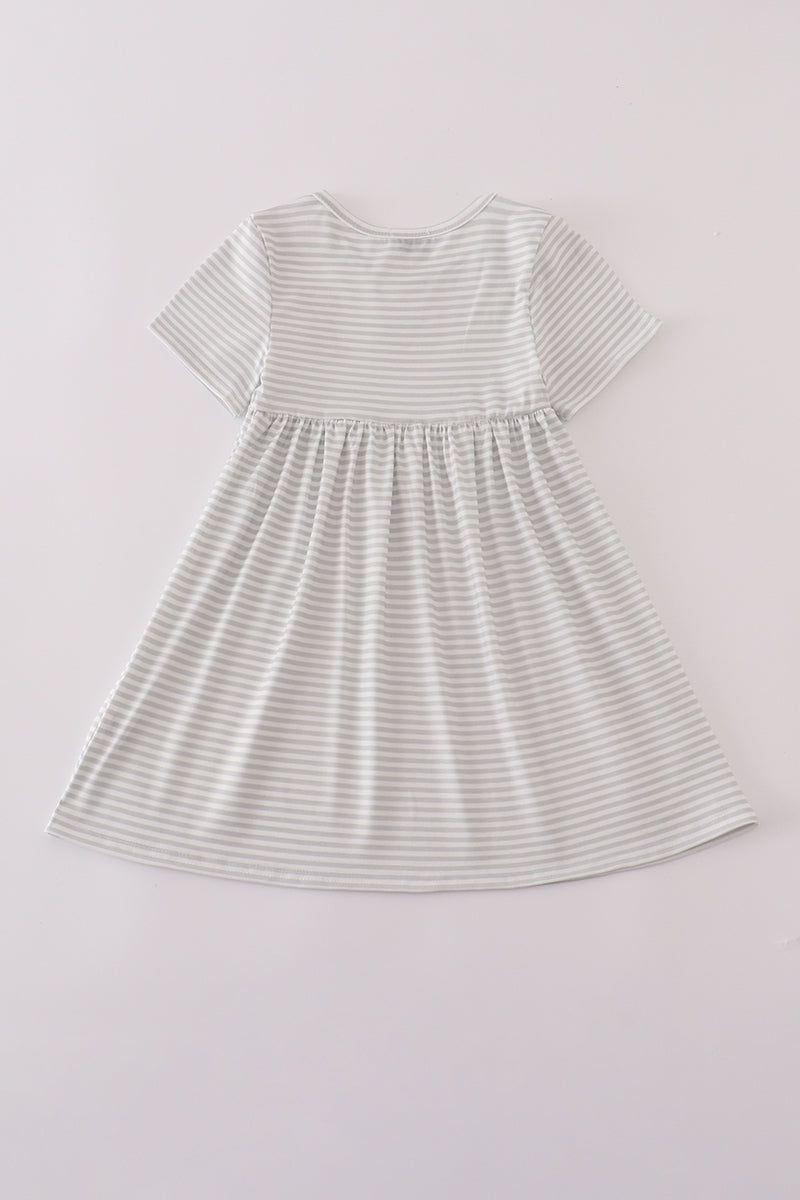 Puppy Embroidered Twirl Dress