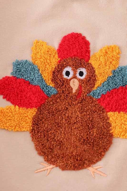 Baby Beige Turkey Bubble Romper