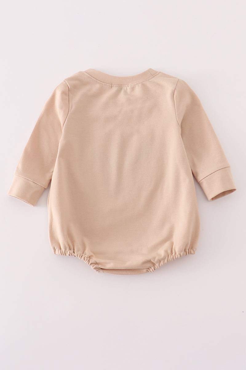 Baby Beige Turkey Bubble Romper