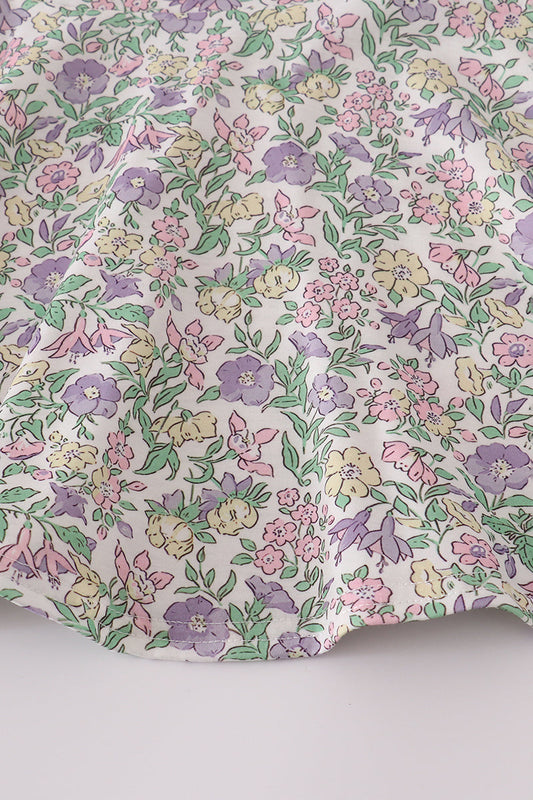 Lavender Floral Tunic & Legging Set – Toddler & Little Girls