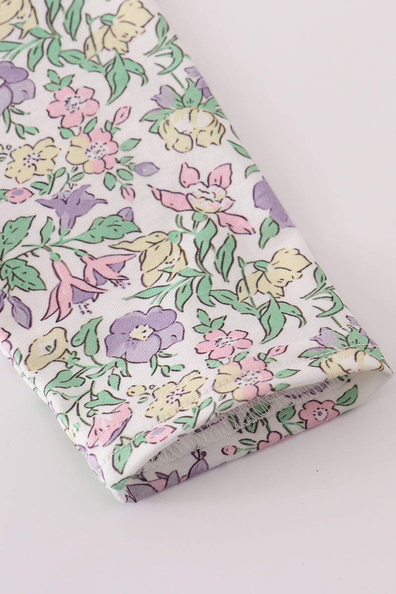 Lavender Floral Tunic & Legging Set – Toddler & Little Girls
