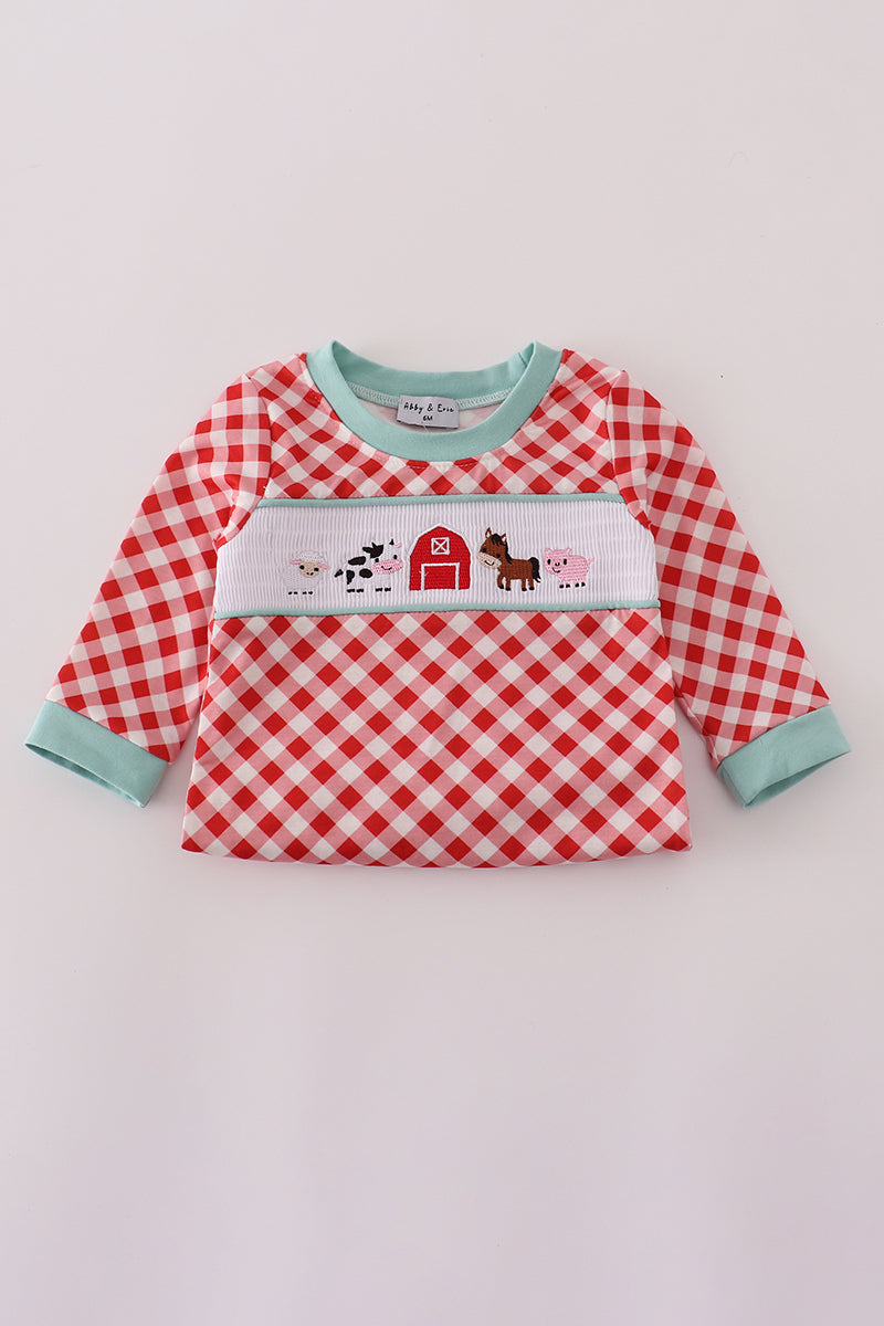 Farm Friends Smocked Romper