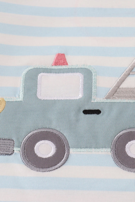 Striped Crane Appliqué Top