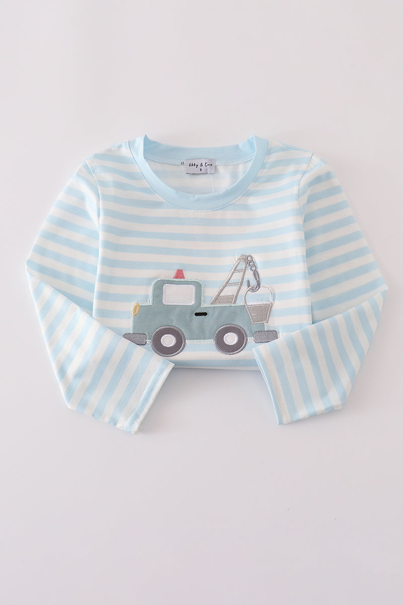 Striped Crane Appliqué Top