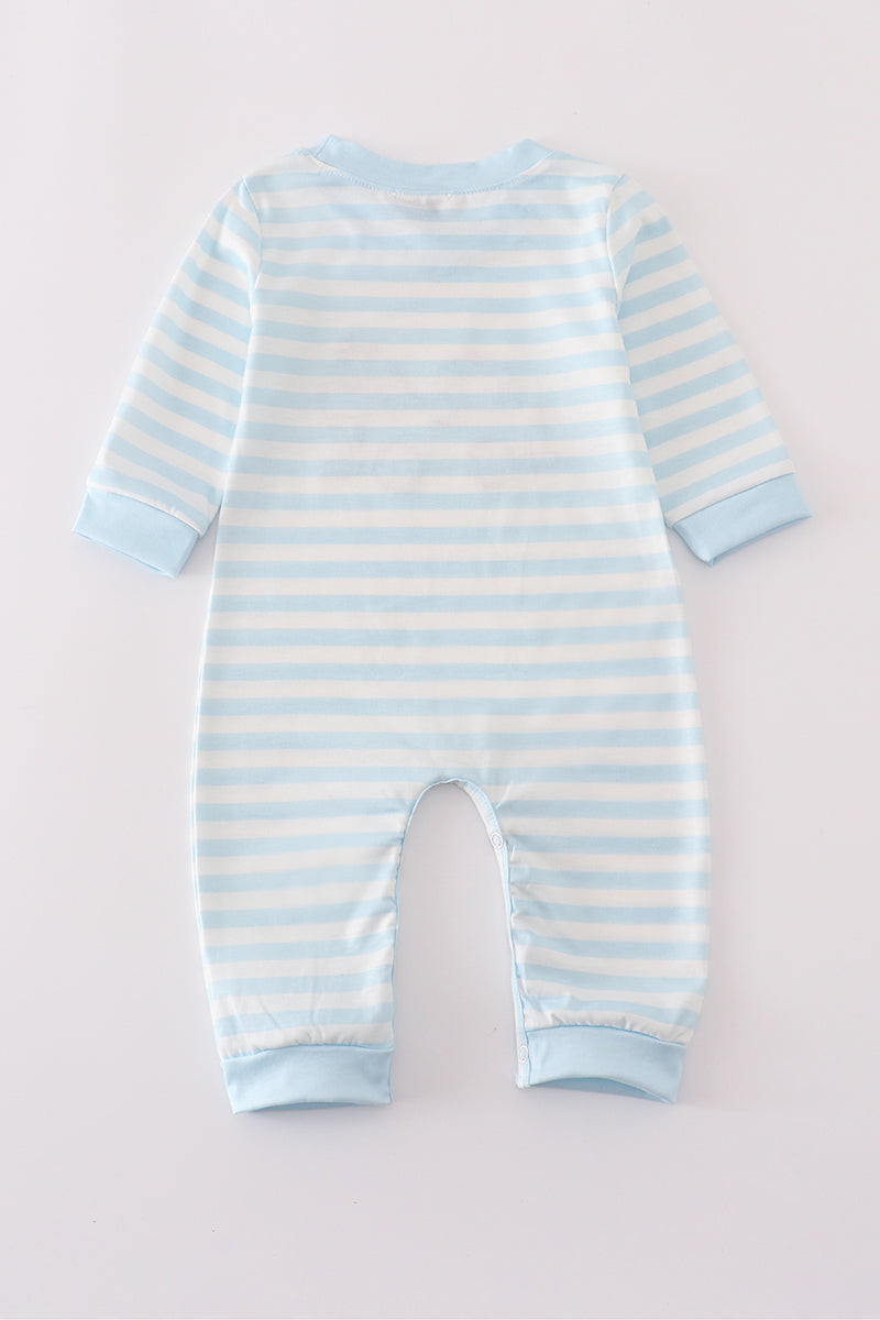 Striped Appliqué Crane Romper