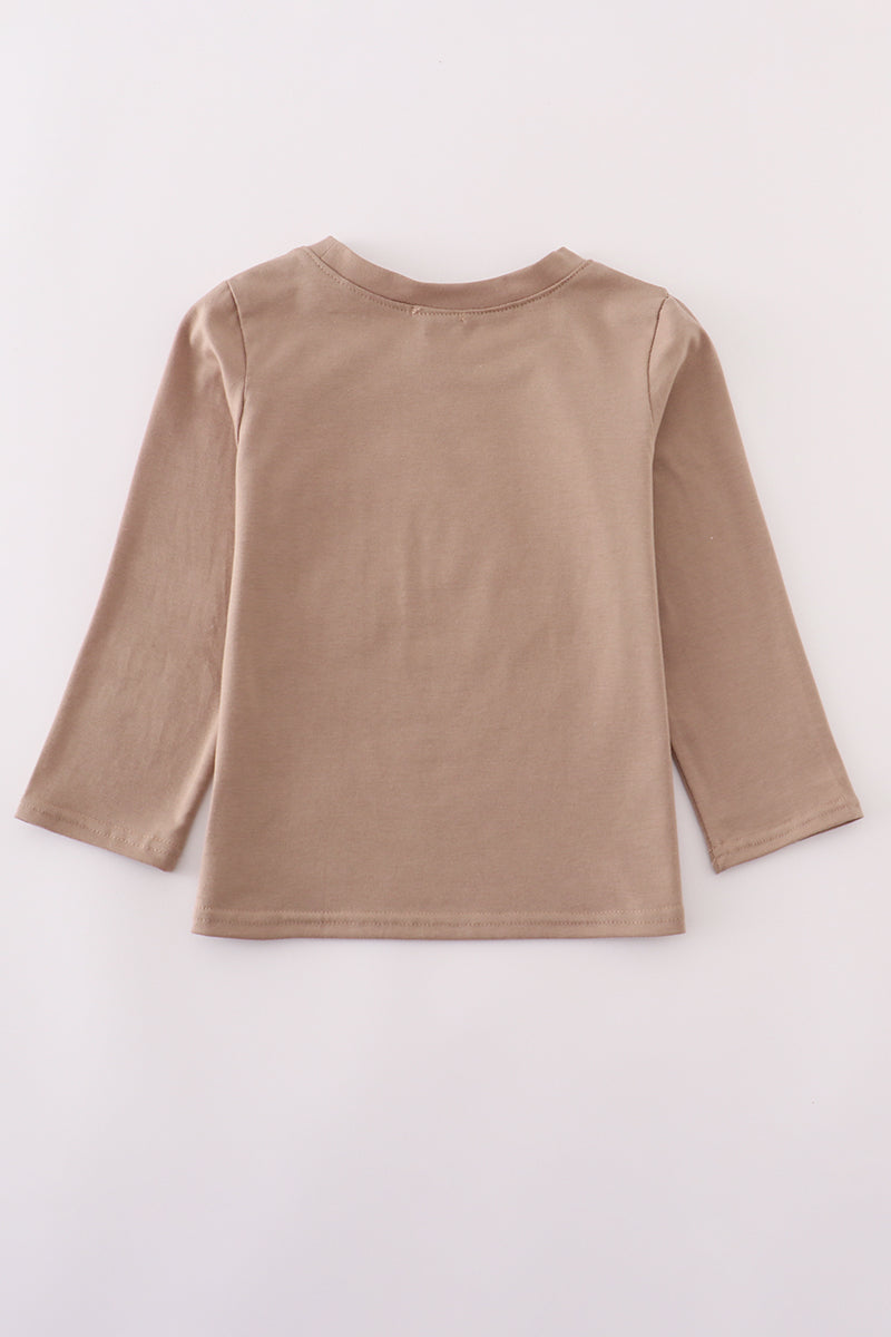 Brown Long Sleeve Dump Truck Tee