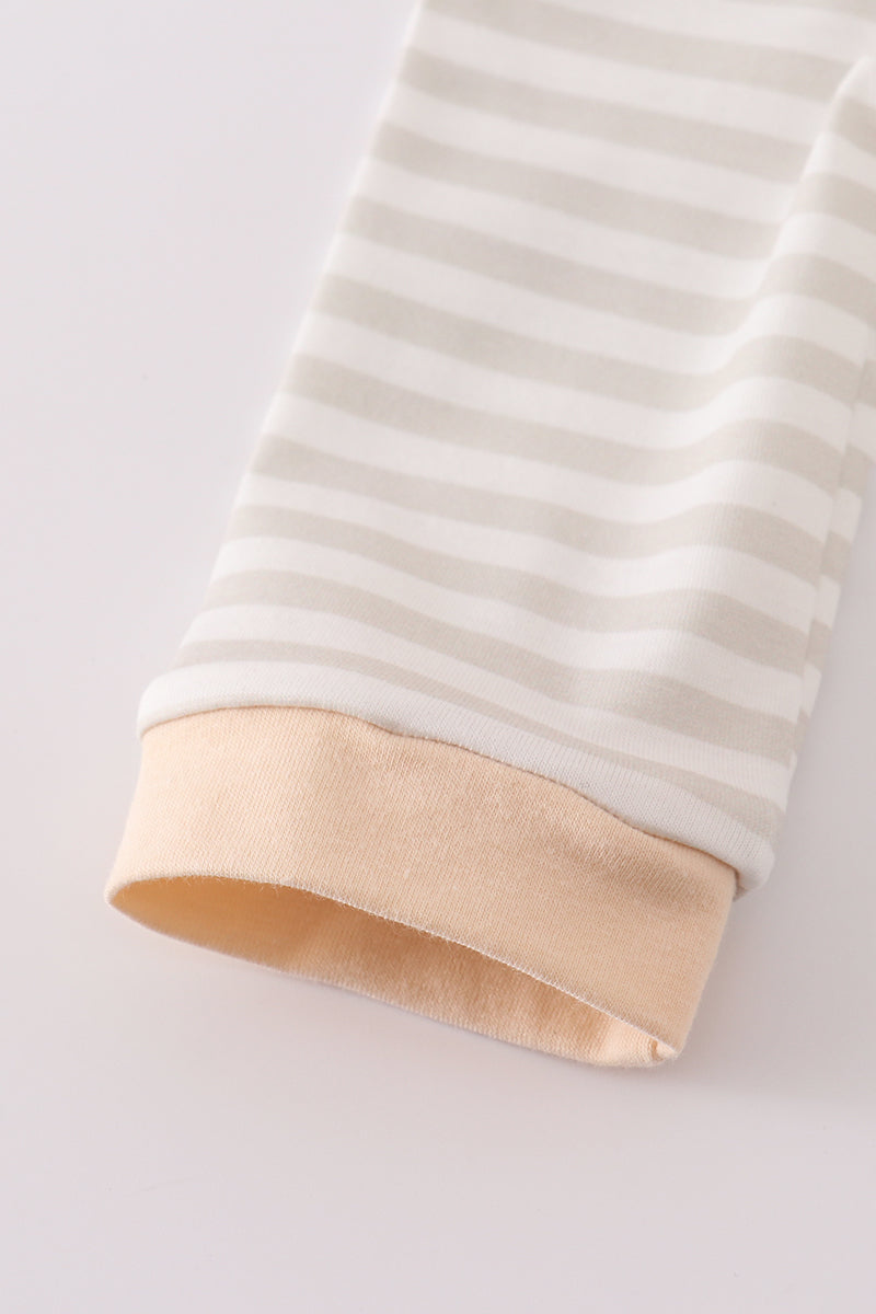 Baby Bulldozer Stripe Romper – Soft & Playful Everyday Outfit