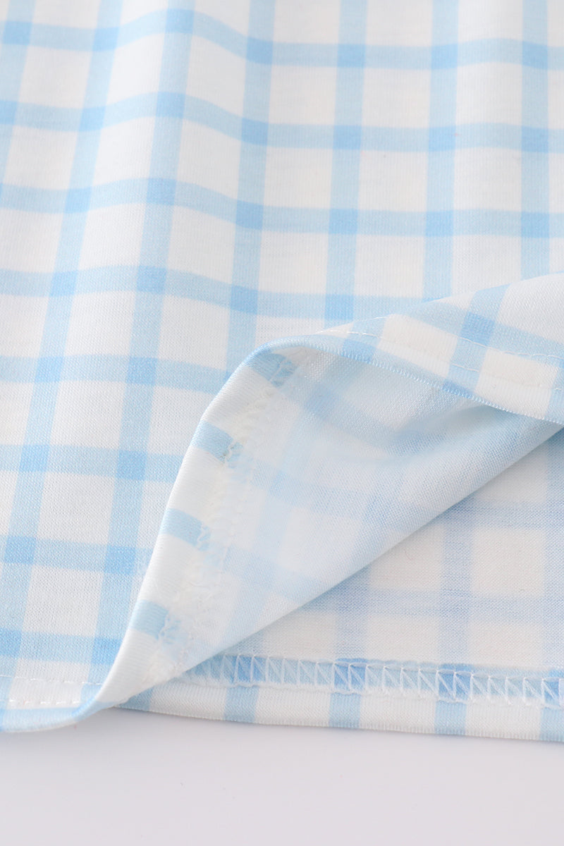 Plaid Flag Embroidered Deess