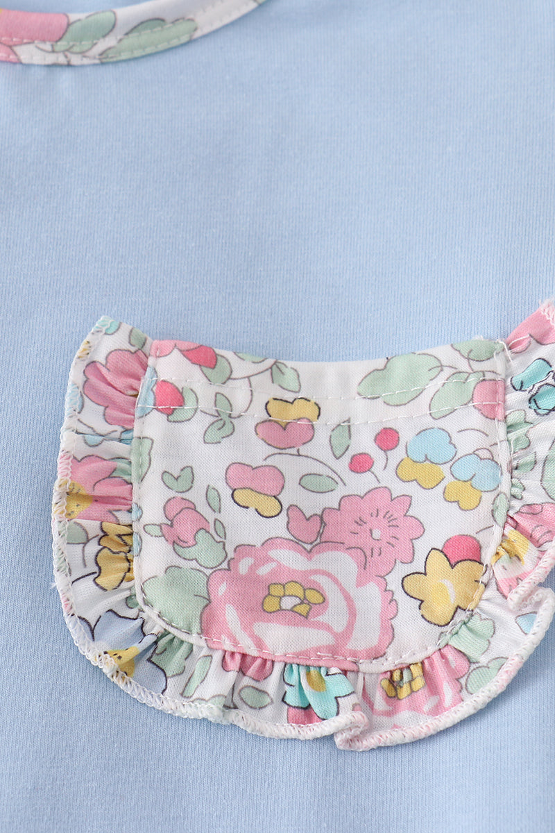 Floral Ruffle Skort Set