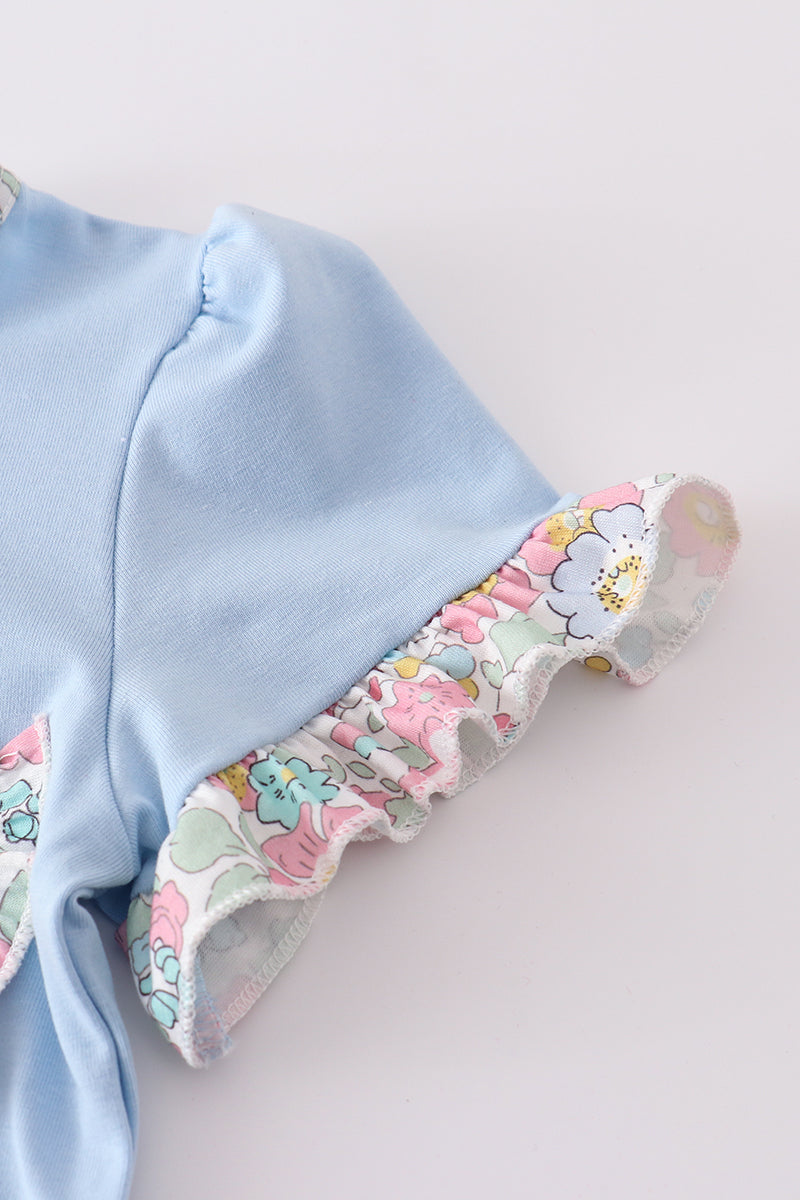 Floral Ruffle Skort Set