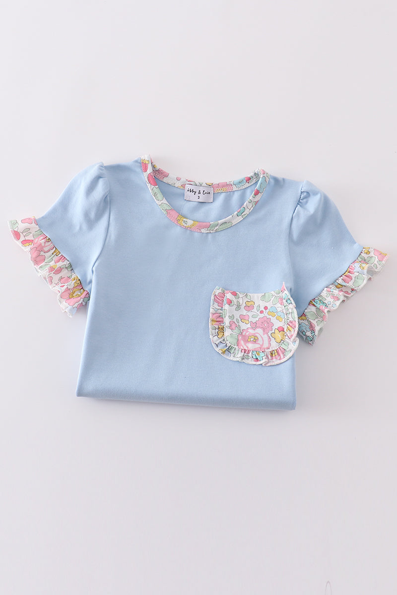 Floral Ruffle Skort Set