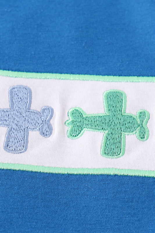Airplane Embroidery Top
