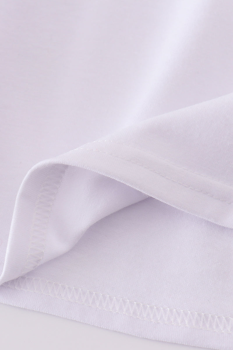 White Smocked Dress with Pink Crosses – Blessing Day Style