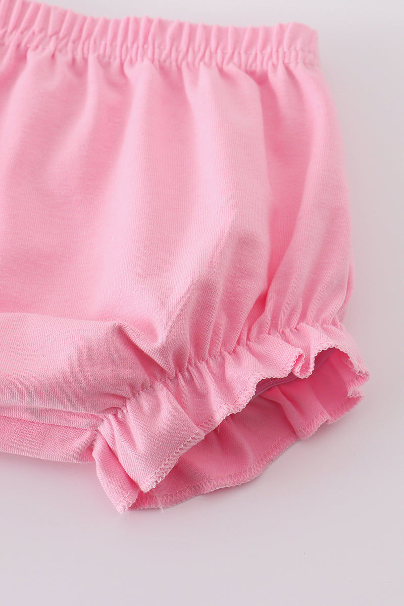 Pink Bow & Cross Smocked Set
