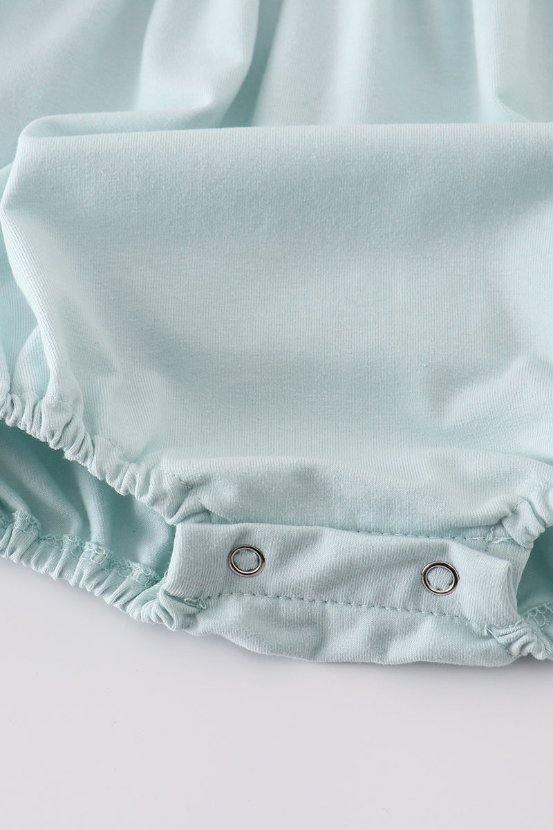 Cross Embroidered Ruffle Bubble