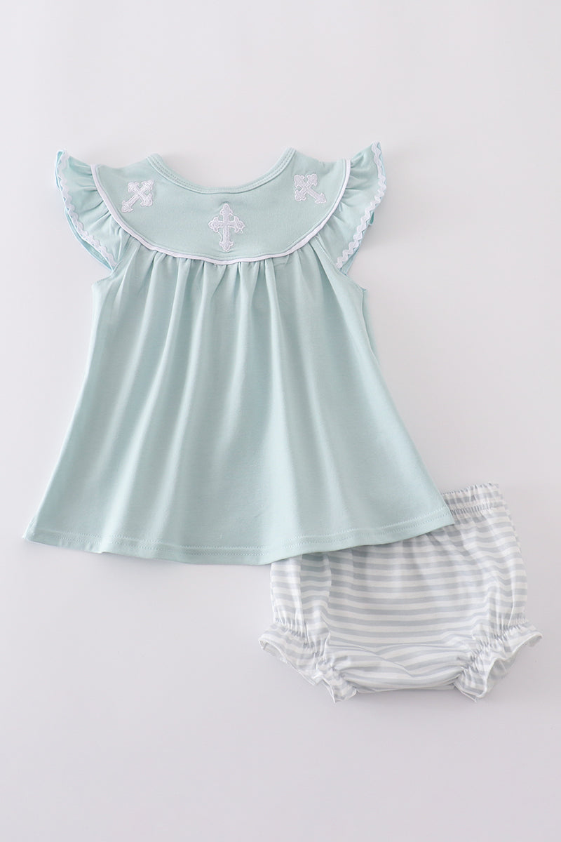 Cross Embroidered Set