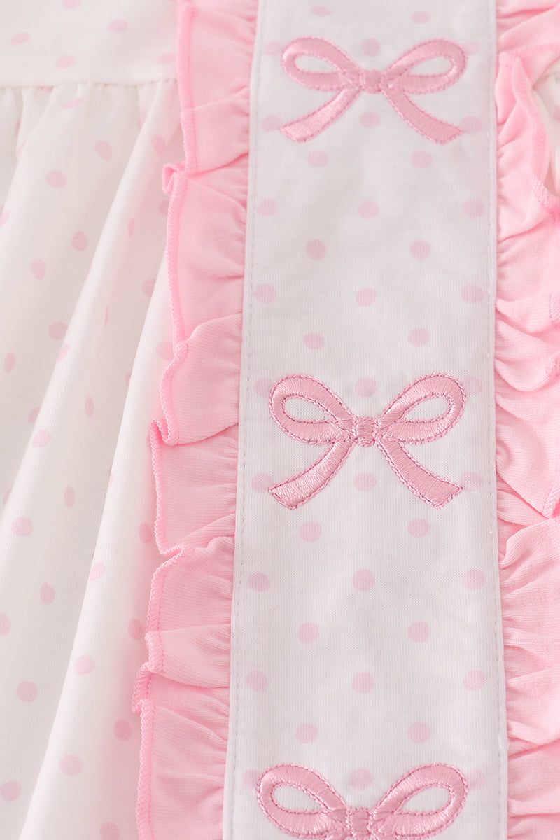 Sweetheart Pink Bow Tunic & Legging Set