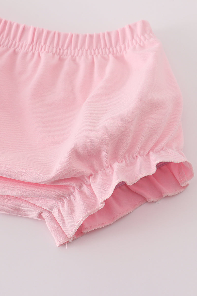 Pink Polka Dot Bow Set
