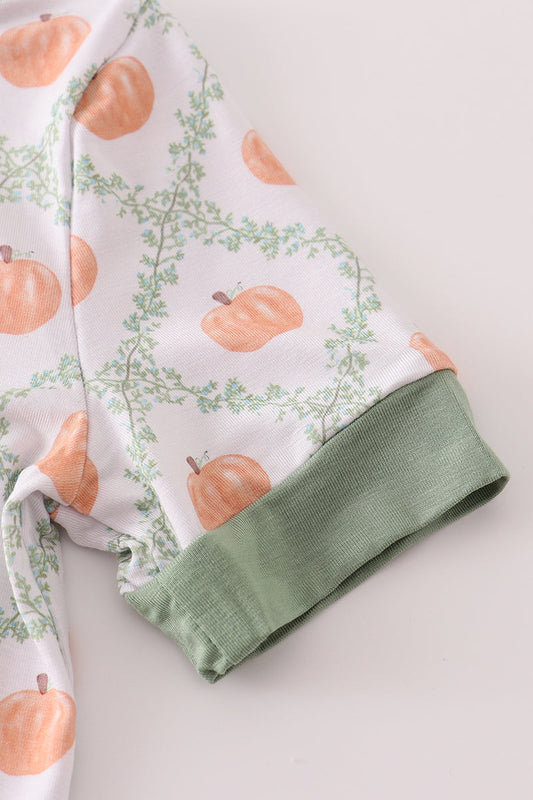 Green Pumpkin Bamboo Pajama Set