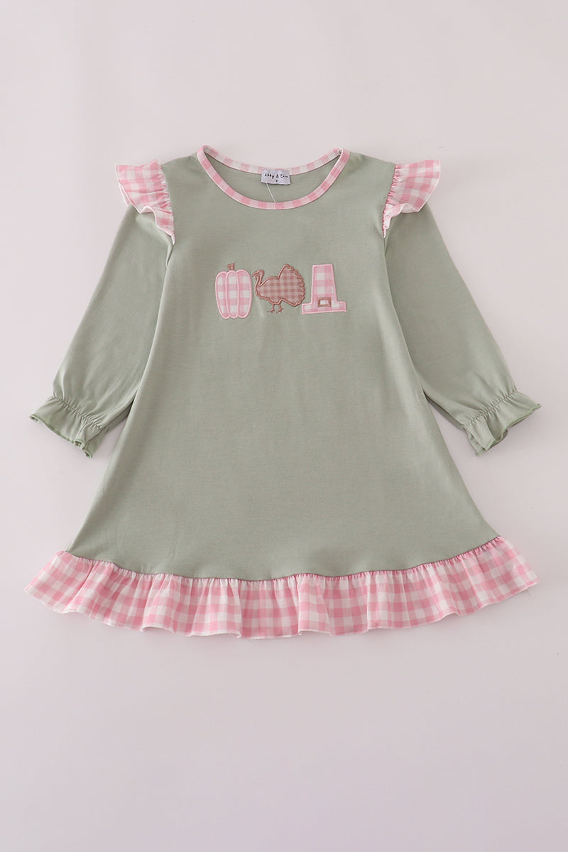 Pumpkin Appliqué Turkey Dress