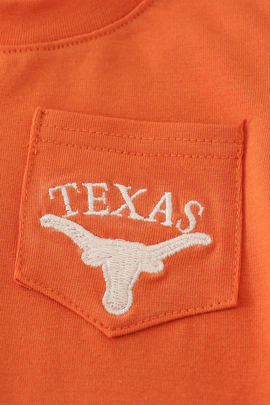 Rust Texas Embroidered Romper