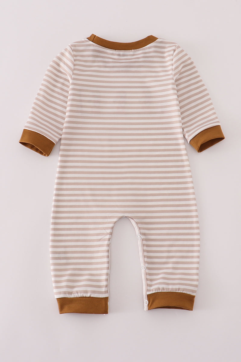 Striped Duck Embroidered Romper