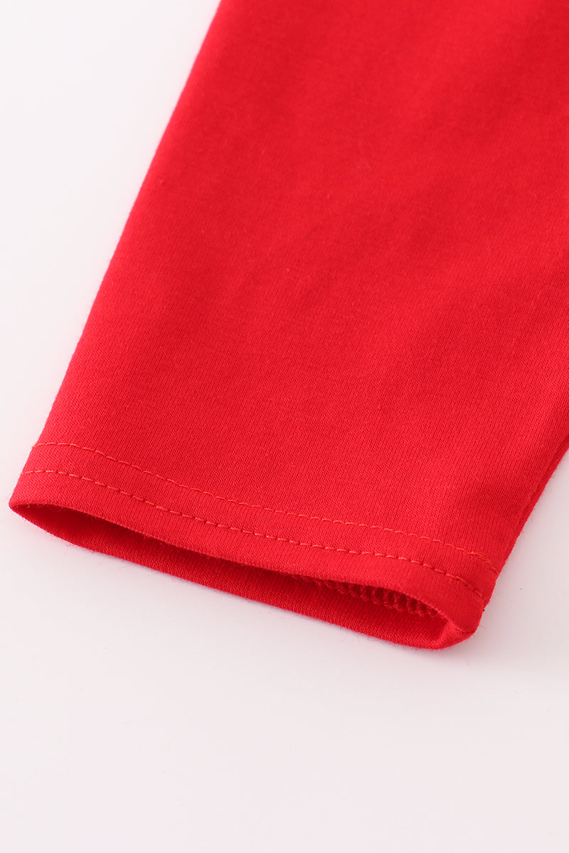 Red Long Sleeve Tool Applique Tee