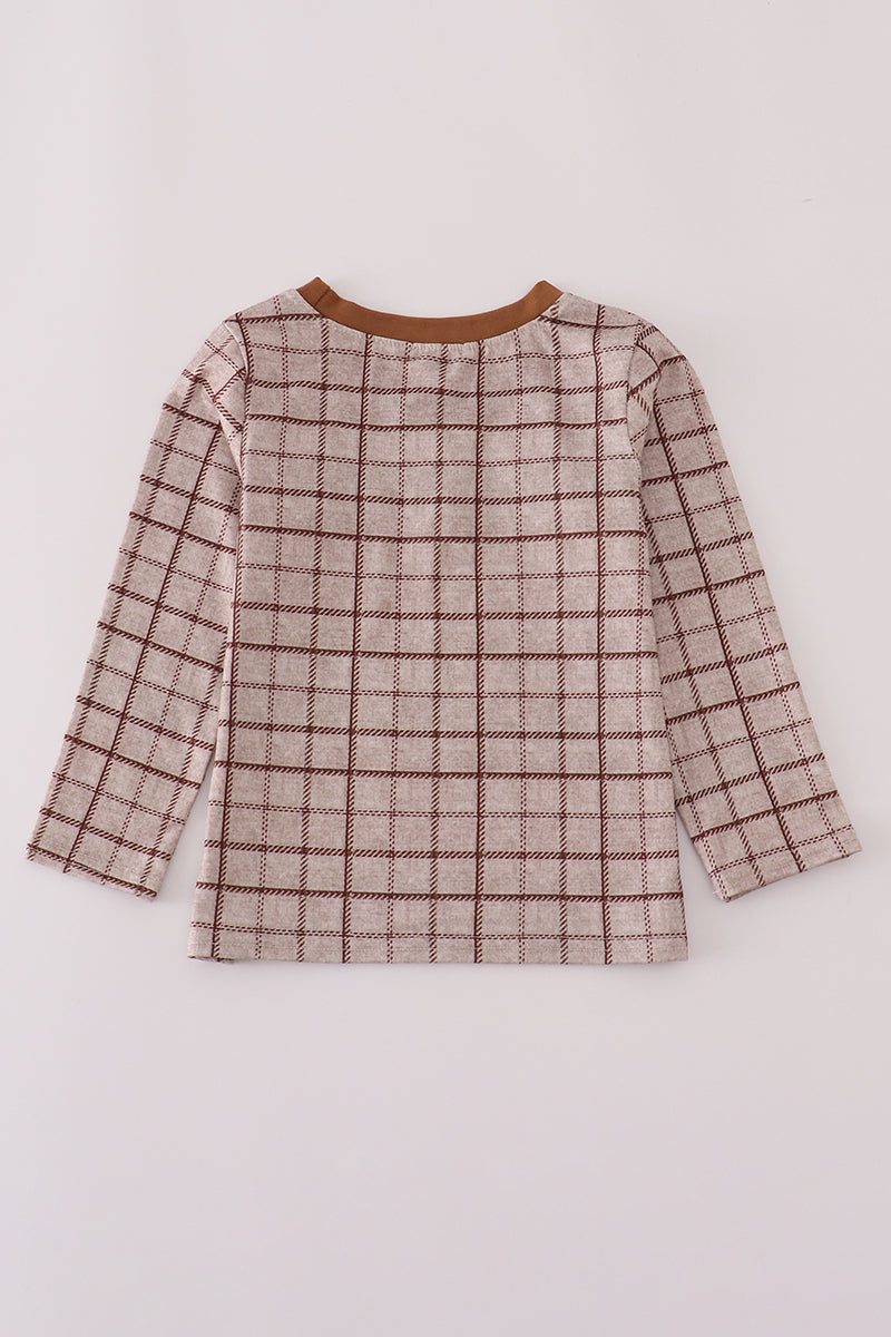 Pocket Plaid Top