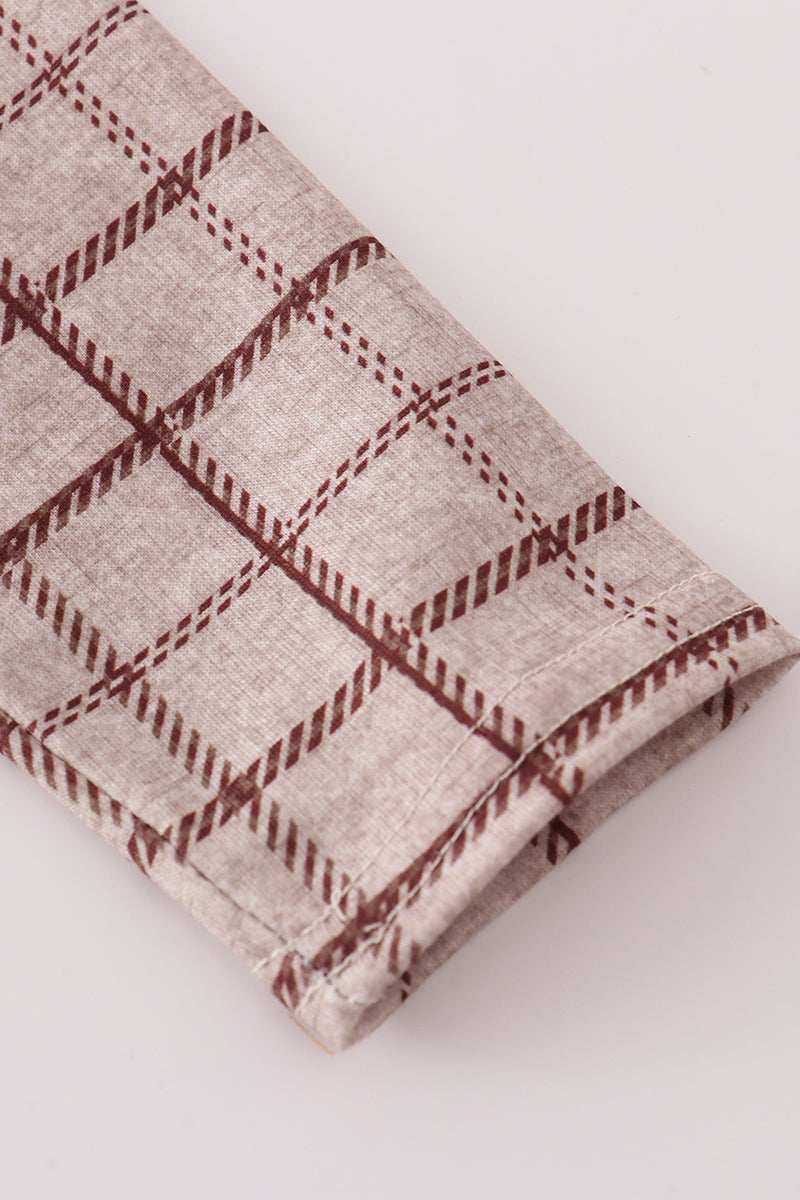 Collared Plaid Bloomer Set