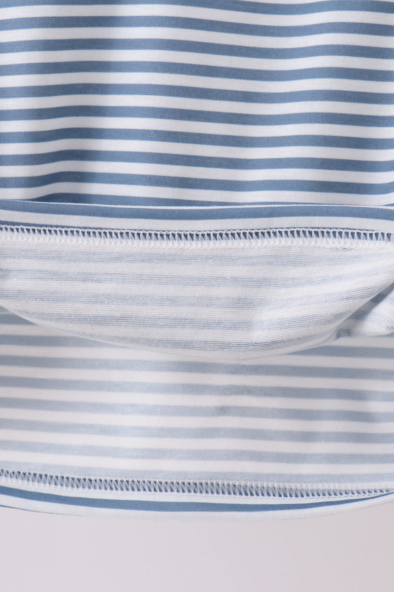 Striped “Blessed” Long Sleeve Top