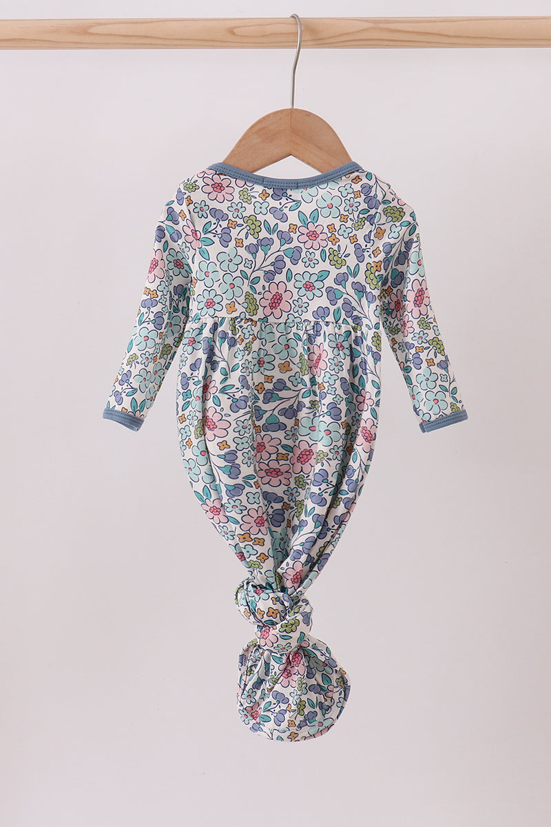 Blue Floral Blessed Gown