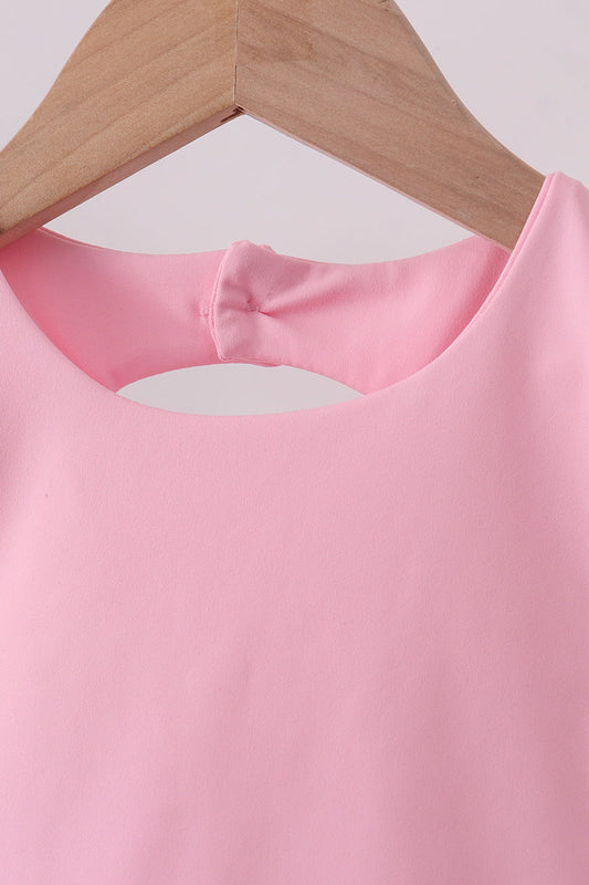 Pink Scalloped Active Skort Set