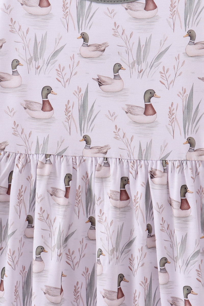 Little Duckie Long Sleeve Twirl Dress