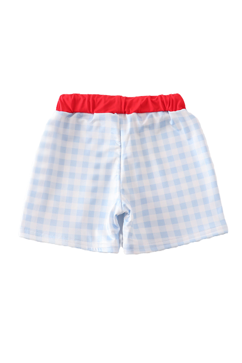USA Flag Embroidered Boys Bottoms image 1