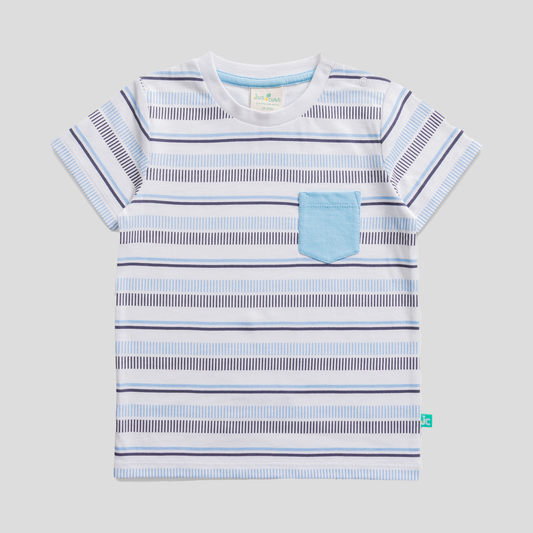 Striped Pocket T-Shirt and Shorts Set