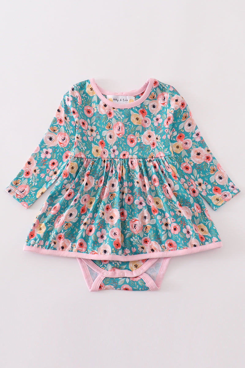 Blossom Babe Long Sleeve Bodysuit Dress
