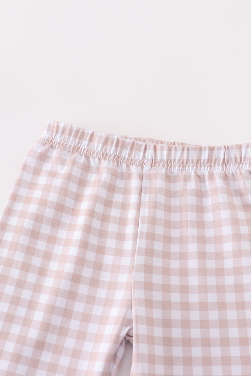 Sage Ruffle Tunic & Gingham Ruffle Legging Set